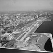 Aerial Shot Of Milwaukee Wisconsin Shoreline - 1961 Poster