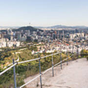 Aerial View Of Seoul, South Korea Capital City Poster