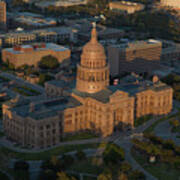 Aerial View Of The Texas State Capitol Facing North Poster