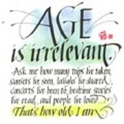 Age Is Irrelevant Poster