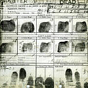 Al Capone Fingerprints Poster