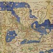 Al Idrisi World Map 1154 Poster