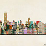 Albany New York Skyline Poster