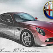 Alfa Romeo 8c Competizione Poster