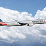 American Airlines Boeing 777 Poster