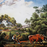 American Farm Scene, 1853 Poster