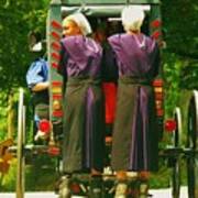 Amish Girls On Roller Blades Poster