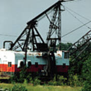 Abandoned Dragline Excavator In Amish Country Poster