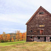 An Old Wooden Barn In Vermont. Poster