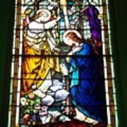 Annunciation In Stain Glass Poster