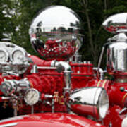 Antique Fire Engine 2 Poster