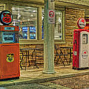 Antique Gas Pumps Poster