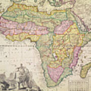 Antique Map Of Africa Poster