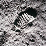 Apollo 11 Footprint On The Moon Poster