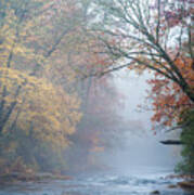 Appalachian Mountains Sc Chattooga Autumn Fog Poster
