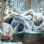 Appalachian Mountains Tn Cascading Winter Poster