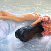 Aquamarine Sea Goddess Poster