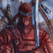Aquanoid Warrior Poster