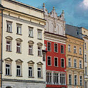 Architecture On Main Square Krakow Poland Poster