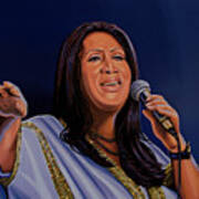 Aretha Franklin Painting Poster