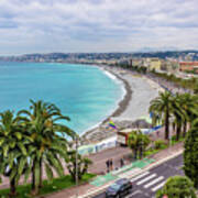 Arial View Of Promenade Des Anglais In Nice, France Poster