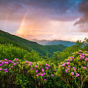 Asheville North Carolina Blue Ridge Parkway Scenic Landscape Poster