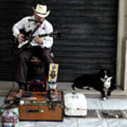 Athens Cowboy With Dog Poster