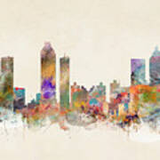 Atlanta City Skyline Poster