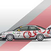 Audi A4 Quattro B5 Btcc Super Touring Poster