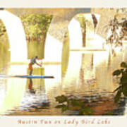 Austin Texas - Lady Bird Lake - Mid November Three - Greeting Card Poster