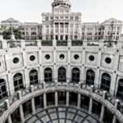 Austin Texas - Bw State Capitol Architecture Poster