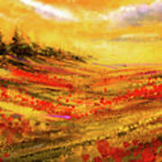 Autumn Burst - Autumn Foliage Colorful Art Poster