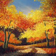 Autumn Glory In Oil Poster