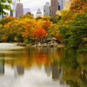 Autumn In Central Park Poster