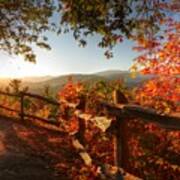 Autumn Landscape From Cataloochee In The Great Smoky Mountains National Park Poster