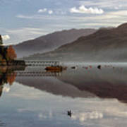 Autumn Mist On Loch Goil Argyll Poster