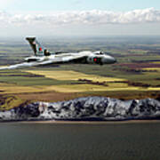 Avro Vulcan Over The White Cliffs Of Dover Poster