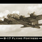 B-17 Flying Fortress Show Print Poster