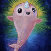 Baby Narwhal Poster