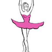 Ballerina In The Pink Dress Poster