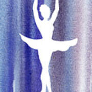 Ballerina Silhouette Swan Lake Poster