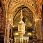 Baptistery Siena Italy Poster