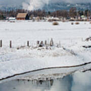 Barn In Winter Poster