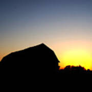 Barn Silhouette Poster