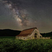 Barn With Candy Bar Sky Poster