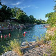 Barton Springs Pool, A Super Fun And Relaxing Natural Swimming P Poster