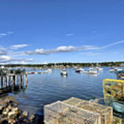 Bass Harbor Lobster Traps - Maine Poster