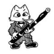 Bassoon Cat Poster