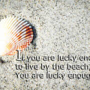 Beach Art - Lucky Enough - Sharon Cummings Poster