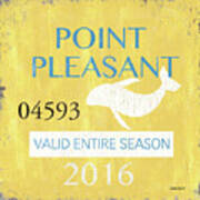 Beach Badge Point Pleasant Poster
